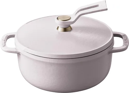 Miniatura 39 de Olla para Horno Holandés Vermicular 2.0 Olla de Hierro Fundido Esmaltada Ligera 18cm (2 qt) No Tóxica Compatible con Inducción Horno Mate
