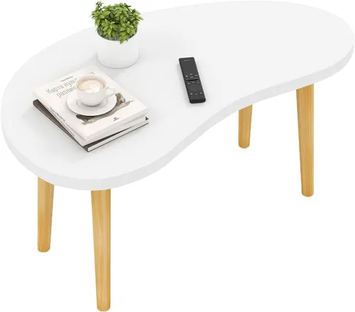 Miniatura 16 de Mesa de café Funecy Mesa baja con patas robustas de madera maciza, mesa de piso para sentarse en el suelo, almacenamiento y muebles para sala