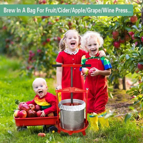 Miniatura 6 de Bolsas de preparación reutilizables, paquete de 2 bolsas de malla fina de 250 micrones para sidra de fruta, manzana, uva, vino, prensa, cordón