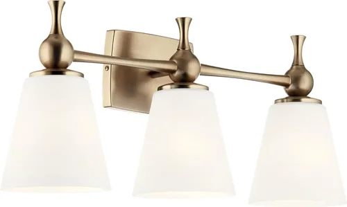 Miniatura 12 de Kichler Cosabella™ - Aplique de pared con 1 luz de 6 pulgadas con estuche grabado satinado ópalo en níquel pulido