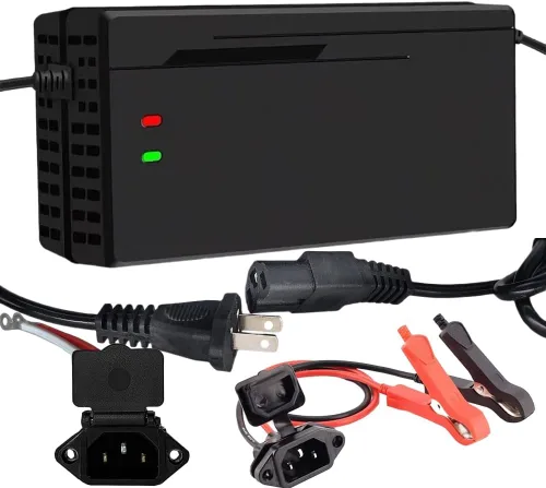 Cargador de batería LiFePO4 de 36V/43.8V 10A para batería de fosfato de hierro de litio de 36 V (38.4 V 12 cuerdas), cargador de batería de litio
