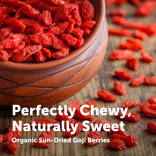 Miniatura 6 de Bayas de Goji Orgánicas 32 Onzas, Bayas Enteras Grandes Secas al Sol Libres de Sulfatos, Antioxidante Natural Baya Superalimento Cruda