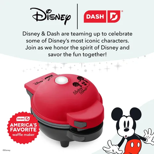 Miniatura 3 de Disney Dash MultiMaker Mini Maker System - Máquina eléctrica de gofres y platos intercambiables - 1 MultiMaker, 4 platos, diseño de Mickey Mouse