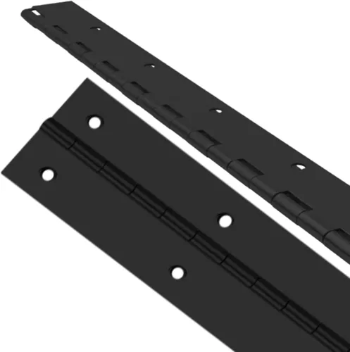 Bisagra de Piano de Acero Inoxidable Negra de 2 Piezas de 2" x 18", 0.060" / 1/16" de Grosor, Bisagra de Piano de Trabajo Pesado con Agujeros,