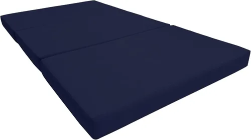 Shikibuton Cama plegable en 3, espuma de alta densidad de 1.8 lbs, tamaño Twin, Full, Queen, colchones plegables. Azul marino