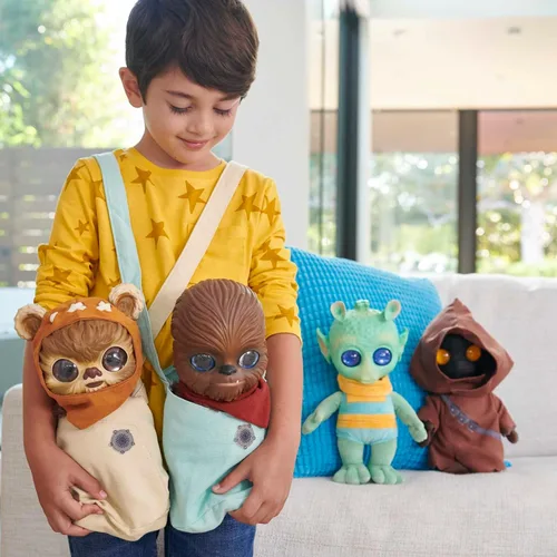 Miniatura 2 de Mattel Juguete de peluche de Star Wars Galactic Pals, juego de muñecas suaves de 11 pulgadas con portador y tarjeta de perfil de personalidad