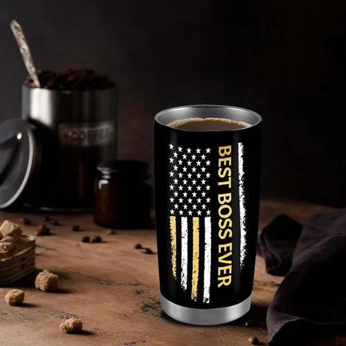 Miniatura 5 de Regalos de jefe para hombres, vaso aislado de 20 onzas, regalos para el día del jefe para hombres, regalos para el mejor jefe de la historia