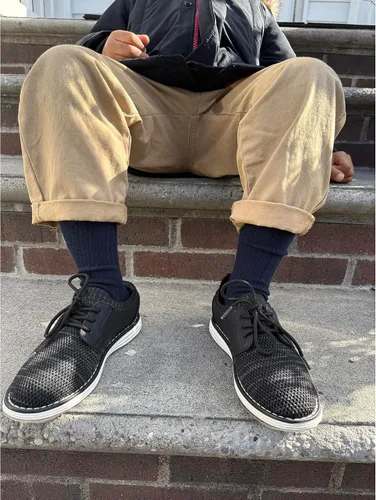 Miniatura 2 de Vestido unisex de punto acanalado o plano para niños, calcetines uniformes color negro, azul marino y varios tamaños, de pequeño a grande