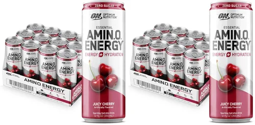 Miniatura 19 de Optimum Nutrition Amino Energy - Bebida de hidratación espumosa, electrolitos, cafeína, aminoácidos, BCAAs, sin azúcar, limonada de mango y piña, 12