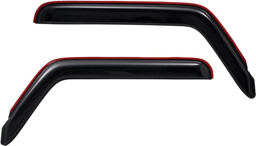 Miniatura 6 de Lightronic WV192467 Deflectores y viseras laterales de canal para ventana, protector de lluvia, humo oscuro, juego de 2 piezas, se adapta a Jeep