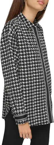 Miniatura 3 de KARL LAGERFELD Blusa de pata de gallo de gran tamaño para mujer