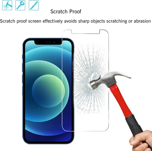 Miniatura 3 de Ailun Protector de pantalla para iPhone 12 mini 2020 [5.4 pulgadas] 3 unidades de vidrio templado