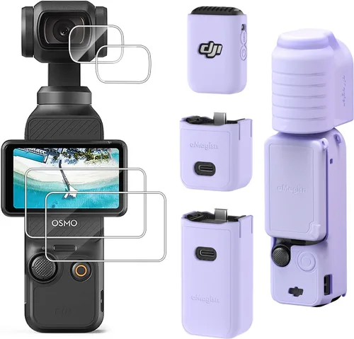 Miniatura 6 de Funda protectora de silicona para lente de pantalla para DJI Osmo Pocket 3 Accesorios (Negro)