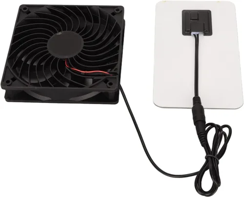 Miniatura 7 de plplaaoo - Kit de ventilador de panel solar, 100 W, 12 V, panel solar, ventilador de extractor de panel de energía solar de 15 W, ahorro de energía