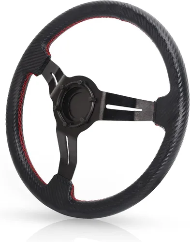 Miniatura 4 de 10L0L Volante de carrito de golf, diseño universal para Yamaha, EZGO RXV y TXT, Club Car DS, Club Car Precedent Tempo, la mayoría de los carritos