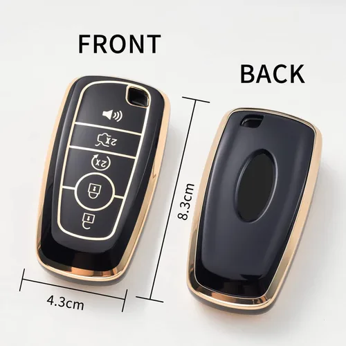 Miniatura 7 de Gematay Funda para llavero Ford con llavero, soporte para llave para Ford Edge Escape Expedition Explorer Fusion Mustang Ranger F-150 F-250 Smart 3