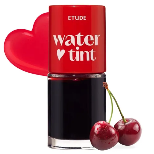 ETUDE Dear Darling Water Tint – Cherry Ade (0.32 onzas) | Tinte labial de color vivo con acabado hidratante sin peso y no pegajoso | Tinte de labios