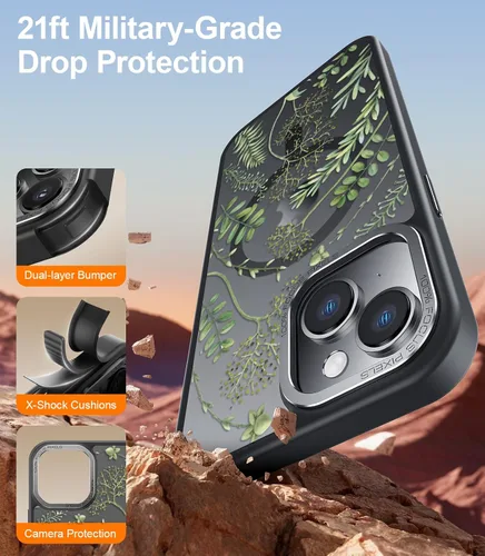 Miniatura 115 de Goodon para iPhone 15 Pro Max con protector de pantalla de privacidad, compatible con Magsafe, funda translúcida mate a prueba de golpes - Linda