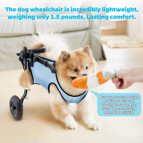 Miniatura 4 de celestaura Silla de ruedas para perros para patas traseras, carrito para silla de ruedas para perros, sillas de ruedas para perros y gatos con patas