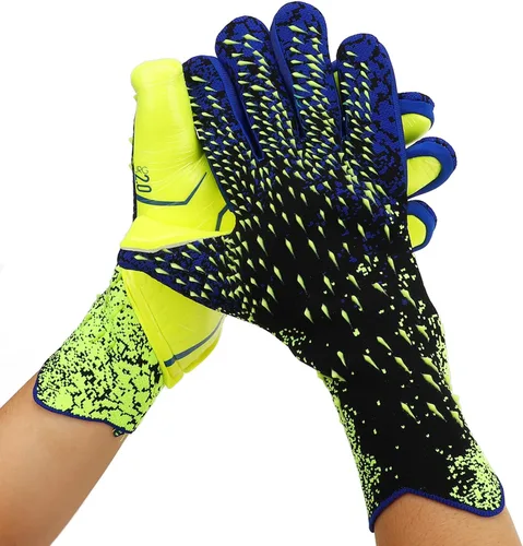 Miniatura 7 de Guantes de portero de fútbol, guantes de portero antideslizantes de látex grueso, guantes de competición de entrenamiento de amortiguación