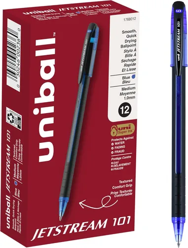 Miniatura 8 de Uniball Jetstream Elements - Bolígrafos de punta media (0.039 pulgadas), tinta negra, paquete de 5 Negro