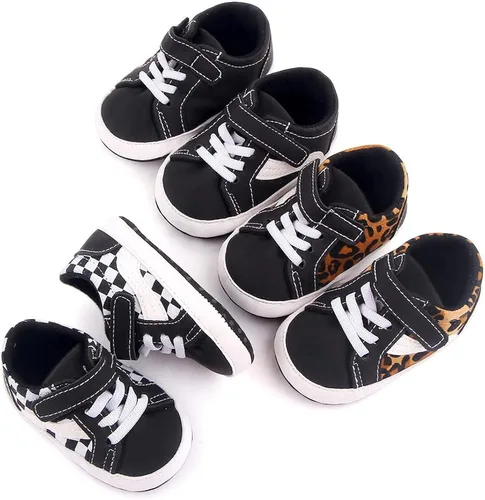 Miniatura 7 de Clowora Unsex - Zapatos de lona para niños y niñas, para recién nacidos, antideslizantes, suela suave, zapatos casuales para cuna, zapatos planos