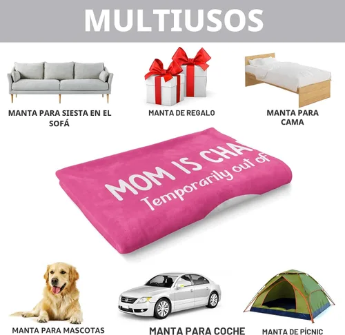 Miniatura 4 de Craftique Regalos de cumpleaños para mamá, regalos divertidos para mamá, manta de carga para mamá, regalo para madres de hija, hijo, marido, manta