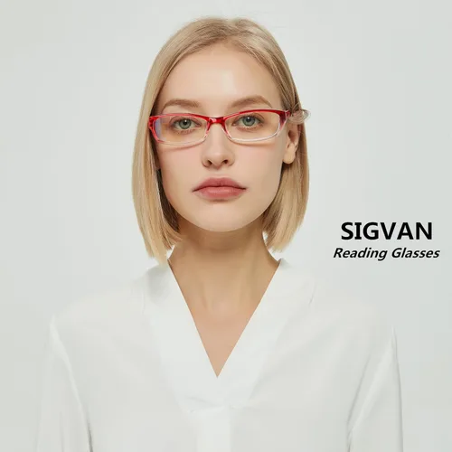 Miniatura 5 de SIGVAN Paquete de 6 lentes de lectura para mujer, con bloqueo de luz azul, bisagra de resorte, rectangulares, lentes de lectura para mujer
