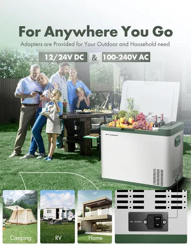 Miniatura 3 de A-Premium - Refrigerador portátil de 12 voltios, 37 cuartos/34.9L, enfriador de auto, -4 °F~68 °F, congelador portátil de enfriamiento rápido
