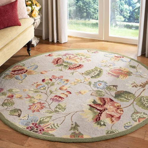 Miniatura 17 de SAFAVIEH Chelsea Collection - Alfombra decorativa de 2 pies 6 pulgadas x 4 pies, color marfil, lana de campo francesa enganchada a mano, ideal