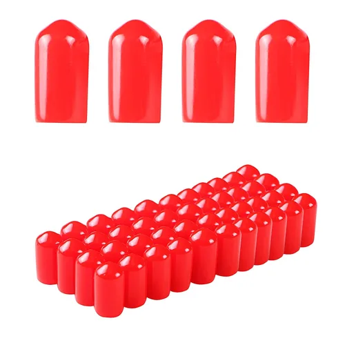 Miniatura 36 de Cubierta de tapa de extremo redondo de goma 0.08 pulgadas (0.079 in), protectores de rosca de tornillo de PVC flexible de tubería de tubería