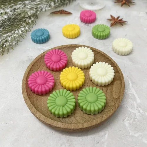 Miniatura 3 de Moldes de silicona de chocolate con forma de margarita, moldes de caramelo de goma para decoraciones de pastel, molde de silicona para fondant