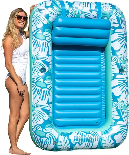 Miniatura 11 de Aqua Inflatable Tanning Pool Lounger, Premium Pool Float with Cupholders and Removeable Pillow for Relaxation and Fun