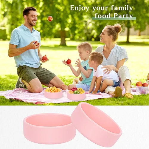 Miniatura 7 de Moldes de silicona para huevos – 2 moldes para huevos para freidora de aire, molde reutilizable para huevos de 4 pulgadas, magdalenas de huevo, Rosa