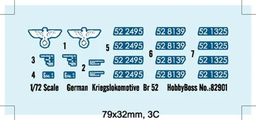 Miniatura 5 de Hobby Boss Kit de construcción alemán Kriegslokomotive BR52 modelo de vehículo