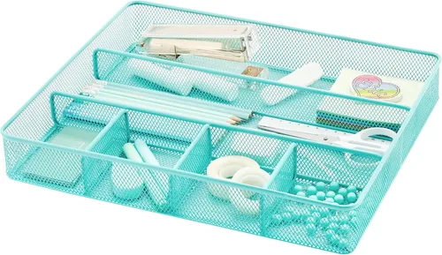 Miniatura 16 de Annova Organizador de Cajones de Escritorio para Organización de Oficina - Malla Metálica - Bandeja de Almacenamiento con Separadores