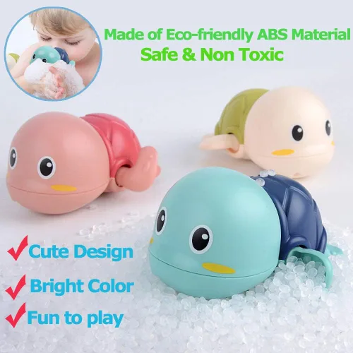Miniatura 5 de Juguetes de baño para bebés, juguetes de tina de tortuga, juguete para bebés de 6 a 12 meses, tortugas flotantes para niños y niñas, baby shower