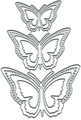 Miniatura 2 de 3 troqueles de metal de mariposa 3D, diseño de flores de primavera, marco de mariposa, plantillas de corte, plantillas de corte, álbumes