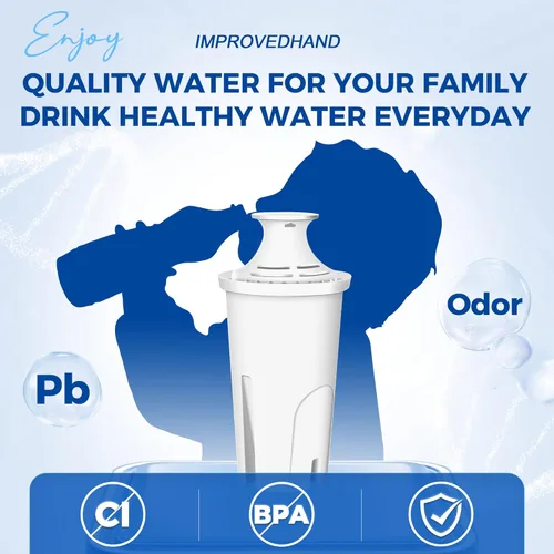 Miniatura 8 de Improvedhand Filtro de agua de repuesto compatible con jarras y dispensadores de agua Brita OB03, Classic 35557, Mavea 107007 y más, paquete de 3