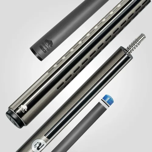 Miniatura 12 de RHINO Nebula 2 Pool Cue - Premium Carbon Fiber Shaft & Composite Butt. Time Crystal Tip, Pro Taper Design. 3/8-8 Joint, Wrapless. Low Deflection