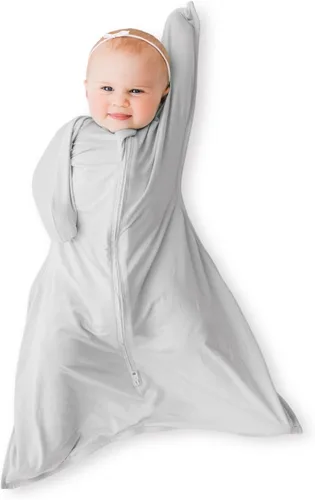 Miniatura 10 de bebon Transition Swaddle - Manta portátil para bebé, saco de dormir acogedor, envoltura con cremallera de 2 vías, 95% viscosa de bambú, 5% elastano