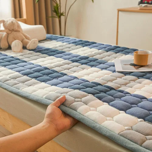 Miniatura 9 de Colchón de futón japonés, 35.43 x 78.74 pulgadas, colchón portátil doble individual tatami colchoneta para dormir, colchón enrollable de 0.8 in