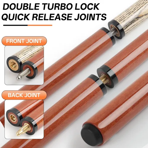 Miniatura 3 de AKLOT Heavy Hitter Jump Break Cue- 21 onzas, 23 onzas, 25 onzas, 28 onzas, 3 piezas, punta de baquelita de 0.55 pulgadas, para rupturas explosivas
