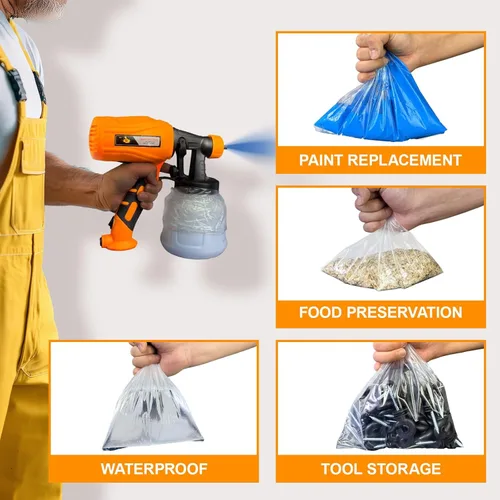 Miniatura 6 de 50 revestimientos para vasos rociadores de pintura, bolsas de pulverización de pintura desechables de 7.8 x 11.8 pulgadas, revestimientos