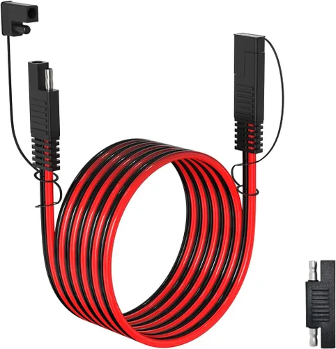 Miniatura 9 de ELFCULB Cable de extensión SAE de 10 AWG, 10 pies, 3/6/10/20/35/50 pies, arnés de cables de desconexión rápida con conector SAE para panel solar