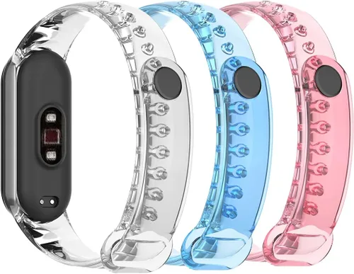 Miniatura 10 de Senter Correa de repuesto de silicona suave para Xiaomi Mi Band 5 / Mi Band 6 Smart Watch Negro