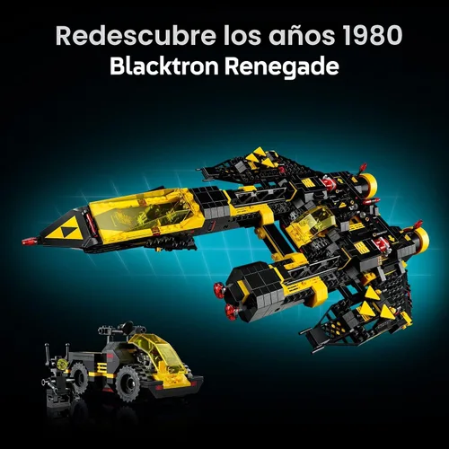 Miniatura 4 de LEGO Icons Blacktron Renegade - Kit de bricolaje para adultos de 18+ años - Bloques de construcción para hombres y mujeres - Set coleccionable
