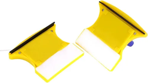 Miniatura 5 de Herramienta magnética para limpiar ventanas de doble cara, limpiador de vidrio con 2 algodón de limpieza extra, kit de limpiacristales para el hogar
