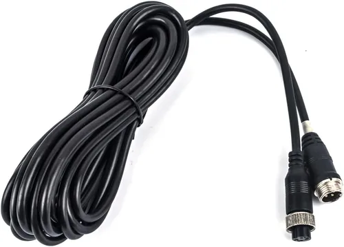 Miniatura 2 de Cable de extensión de video de coche de 16 pies y 16.4 ft, 4 pines, resistente al agua, a prueba de golpes, para cámara de visión trasera CCTV