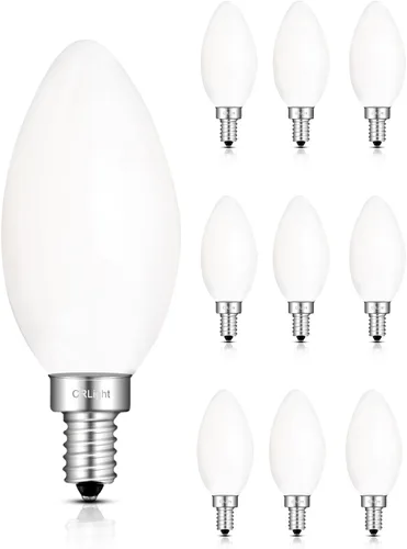 Miniatura 11 de Bombilla LED de candelabro LED regulable de 6 W 3000 K, color blanco suave, equivalente a 600 lúmenes, luz de cristal ópalo E12, lámpara de vela B11